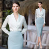 职场轻熟风两件套女秋季新款白色设计感长袖衬衫工衣包臀西装裙 商品缩略图0