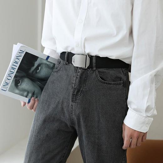 男式自动扣涤纶帆布腰带男款裤带潮2023新款帆布涤纶皮带 商品图1