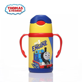 托马斯300ML双柄软胶吸管保温水壶