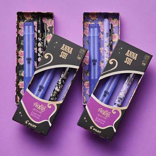 日本百乐×安娜苏联名frixion可擦中性笔黑色蝴蝶猫咪0.5 商品图2