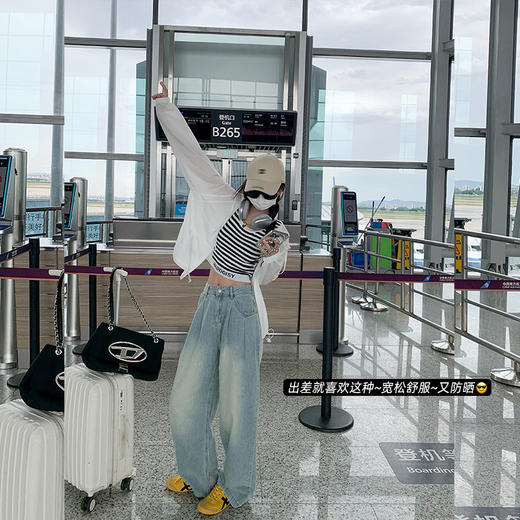 <曾小咸推荐>【街头酷Girl】2色阔腿牛仔裤 商品图0