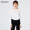 oldcolour2022秋季商场同款百搭气质长袖短款白色t恤女O32023271 商品缩略图0