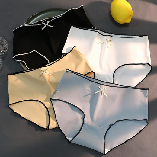 【29.9元/3条】冰丝内裤，女士无痕，柔软顺滑，舒爽透气，中腰薄款，少女纯棉裆透气内裤，提臀大码三角短裤 商品图2