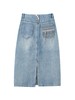 「撞色口袋设计」设计感高腰牛仔半身裙 女夏季2023年新款中长款a字包臀裙下装 商品缩略图4