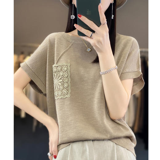 馥迦新中式竹节棉刺绣T恤 N-332 商品图4