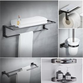 5338不锈钢水镀五件套-枪灰【二】