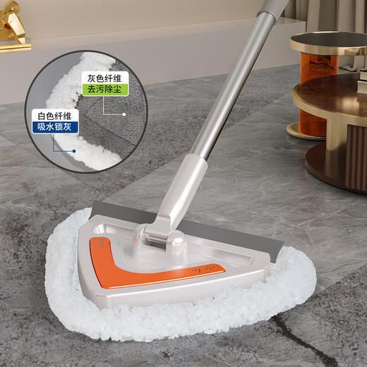 【正面擦 反面刮的玻璃擦 省时省力】窗里窗外都能擦的三角玻璃擦 刮擦合一 轻松擦外窗死角 可伸缩/加大加厚托头 商品图3