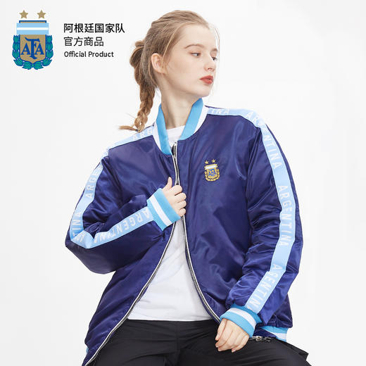阿根廷国家队官方商品丨深蓝棒球服梅西足球迷周边外套冬加厚棉服 商品图4
