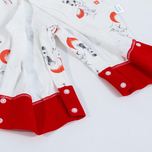 贝贝怡新生婴儿短袖连体衣服夏薄款宝宝家居睡衣春秋超萌爬服哈衣231L2033
 商品图4