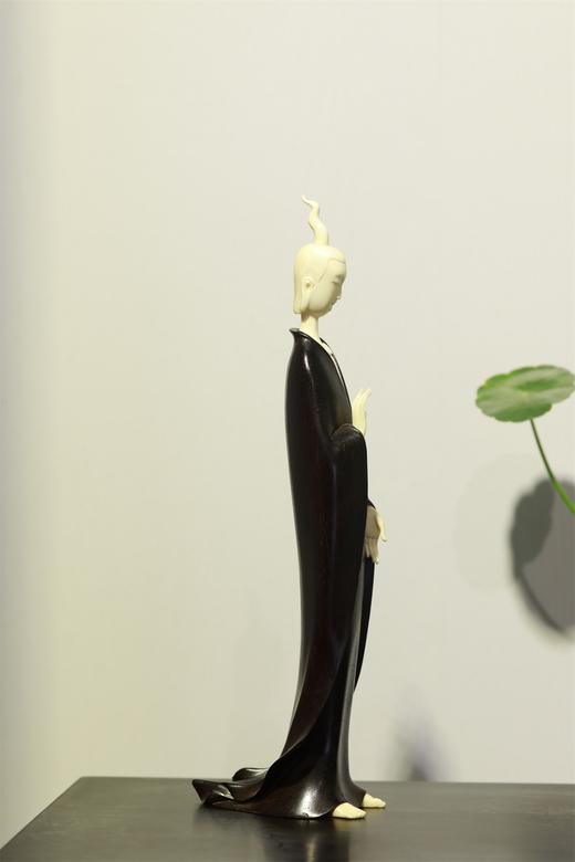 北魏佛组合小叶紫檀+猛犸牙摆件 商品图7