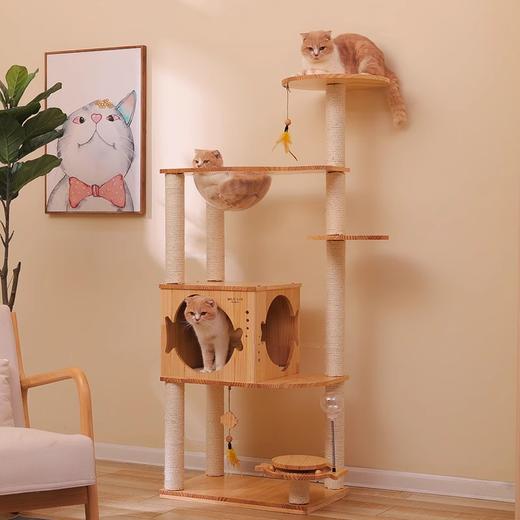 猫爬架子猫窝一体猫架猫树一体麻绳猫抓板剑麻宠物猫咪用品玩具 商品图2