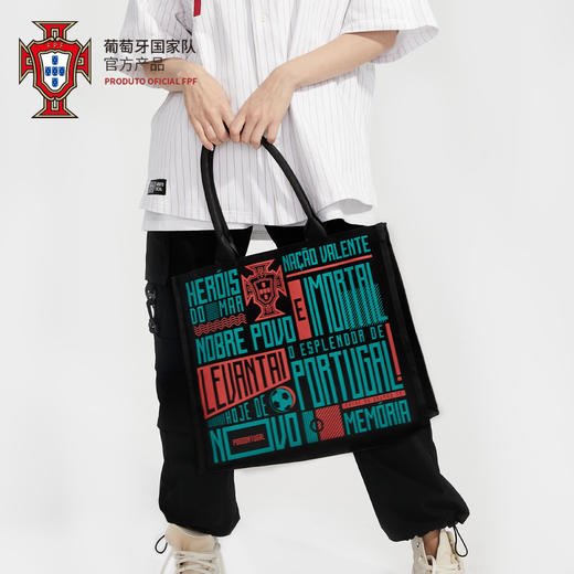 POR国家队官方商品丨时尚帆布托特包手提单肩包大容量旅行C罗 商品图3
