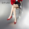 D:FUSE迪芙斯秋款单鞋女丝绒布优雅方头钻扣平底鞋女鞋DF33111018 商品缩略图9