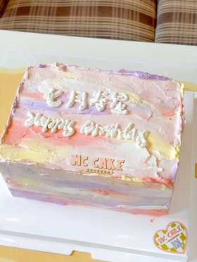 梦幻色ins 长方形蛋糕