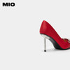 MIO米奥梦幻蝴蝶钻饰尖头优雅红色细跟高跟鞋婚鞋单鞋伴娘鞋M234401084 商品缩略图4