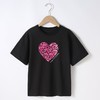 女童T恤2023夏季心形印花纯棉短袖T恤韩版时尚大童青少年女T恤 商品缩略图4