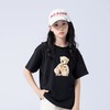 女童T恤2023夏季可爱小熊印花纯棉短袖T恤韩版大童青少年女T恤 商品缩略图3