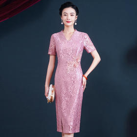 JC-WR5361喜婆婆旗袍婚礼春夏装高贵新娘母礼服喜庆婚宴连衣裙