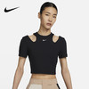 Nike/耐克女子露肩短袖上衣夏新款街舞露脐短款修身T恤DV7963-010 商品缩略图0