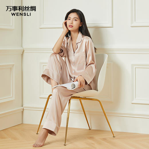 万事利“曼依”真丝睡衣套装 商品图2