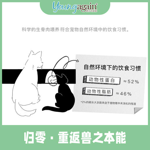 美国YoungAgain犬猫生骨肉含钙预拌粉 商品图3