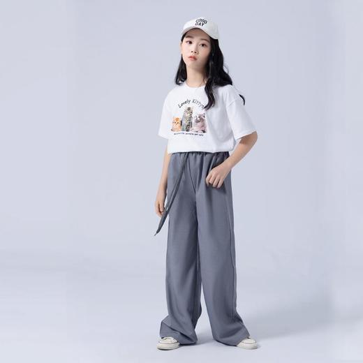 女童裤子2023夏款宽松时尚西装裤大童青少年女休闲西装裤 商品图1