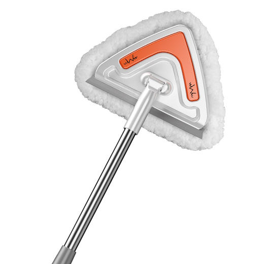 【正面擦 反面刮的玻璃擦 省时省力】窗里窗外都能擦的三角玻璃擦 刮擦合一 轻松擦外窗死角 可伸缩/加大加厚托头 商品图4