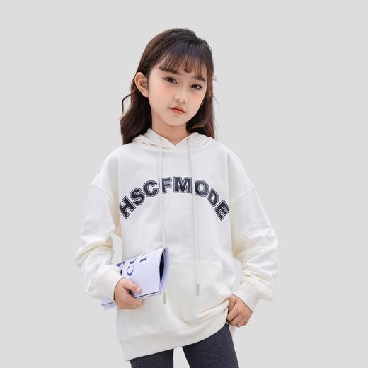 女童卫衣字母连帽卫衣2023春季新款字母印花中大童时尚韩版潮范 商品图0