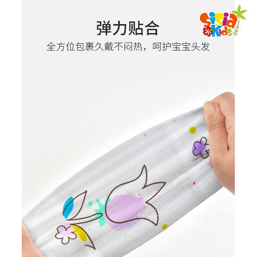 sisia新款儿童泳帽卡通柔软布料不勒头防水男女童通用泳帽 商品图2