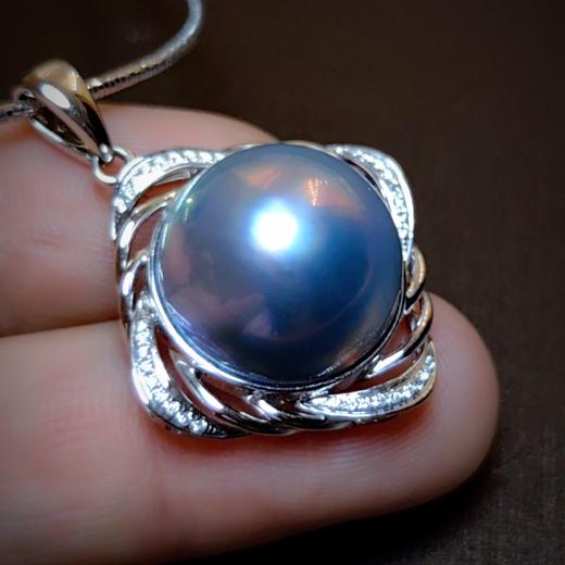 18k镶嵌马贝珍珠项坠 商品图1