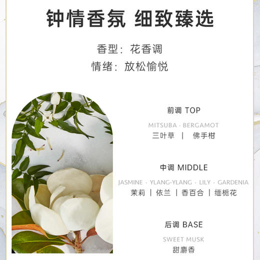 Circa茉莉&玉兰350g蜡烛澳大利亚手作大豆香氛蜡烛礼盒轻奢礼物 商品图2