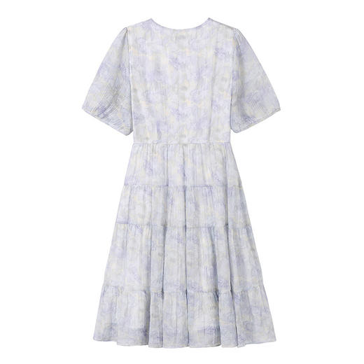 奢姿2026年夏装新款胖妹妹大码女装温柔风碎花茶歇法式高级感裙子9932890974 商品图4