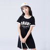 女童连衣裙2023夏季字母印花短袖连衣裙大童青少年女连衣裙 商品缩略图1