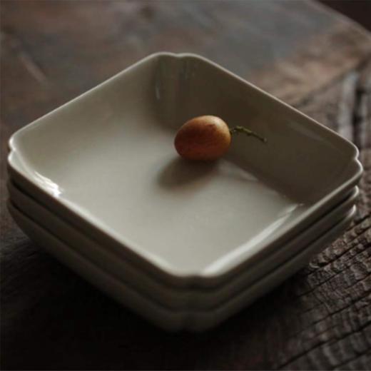 天野·四边小蝶 餐碟 点心碟草木灰釉 商品图0