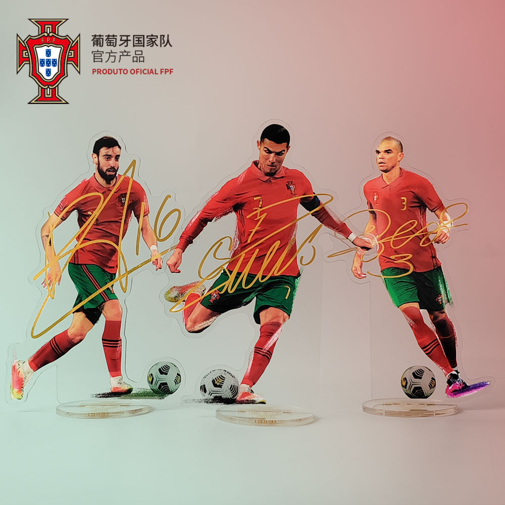 葡萄牙国家队官方商品 | C罗B费球星签名立牌足球迷周边礼物装饰