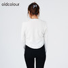 oldcolour2022秋季商场同款百搭气质长袖短款白色t恤女O32023271 商品缩略图3
