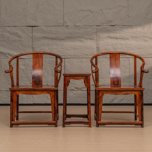 黄花梨素工圈椅（两椅一几） 商品图0