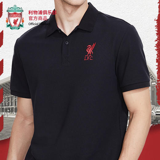 利物浦俱乐部官方商品 |  经典黑色POLO衫简约商务短袖运动T恤 商品图2