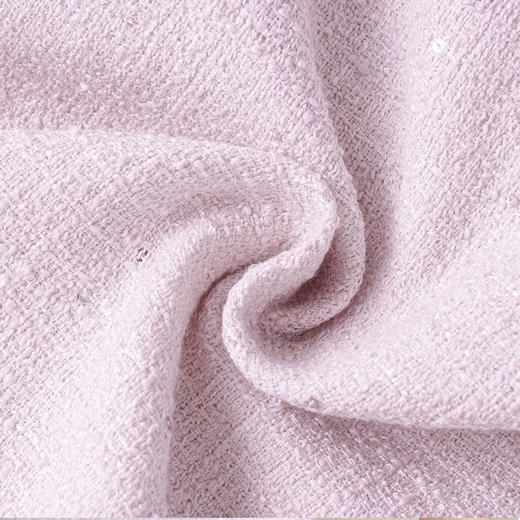 米思阳2025秋季新款温柔气质小香风连衣裙粉色修身显瘦中长裙2076 商品图3