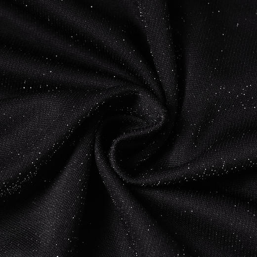 剩S/M 米思阳2024秋季新款轻奢别致气质小黑裙七分袖收腰显瘦连衣裙1930 商品图3