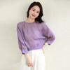 罗蒙舒适透气夏季百搭女式九分袖套头衬衫含莱赛尔圆领轻薄休闲衬衣女 商品缩略图3