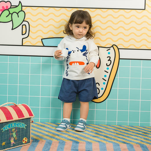 2023 秋|#福利款#小蓝羊2023春秋季0~3岁一段学步小白鞋--HOP HOP小白鞋 商品图3