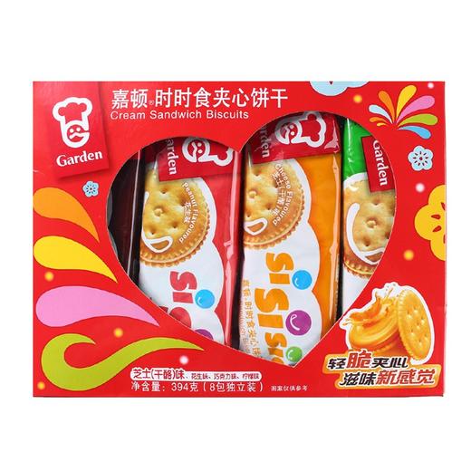 394g嘉顿时时食夹心饼干（芝士、花生、巧克力、柠檬） 商品图0