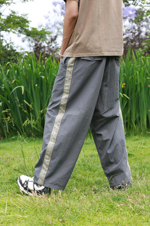 S325830918休闲复古拼接阔腿裤 商品图2