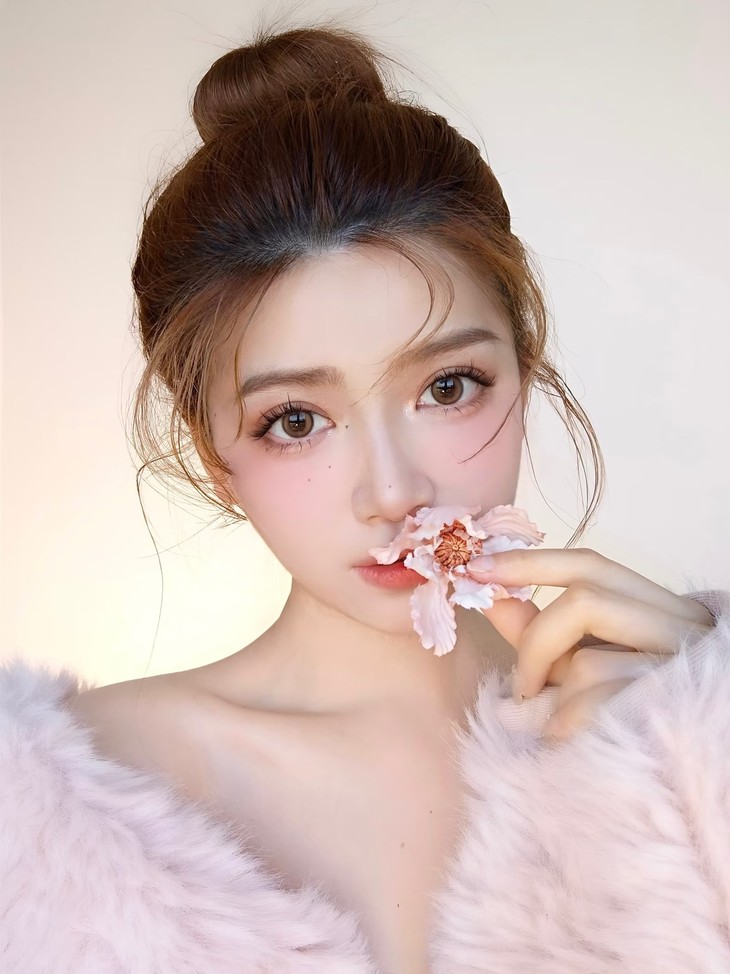 MIMIPARK美瞳 半年抛隐形眼镜 桃子酿 14.2mm 1副/2片 左右度数可不同 - VVCON美瞳商城