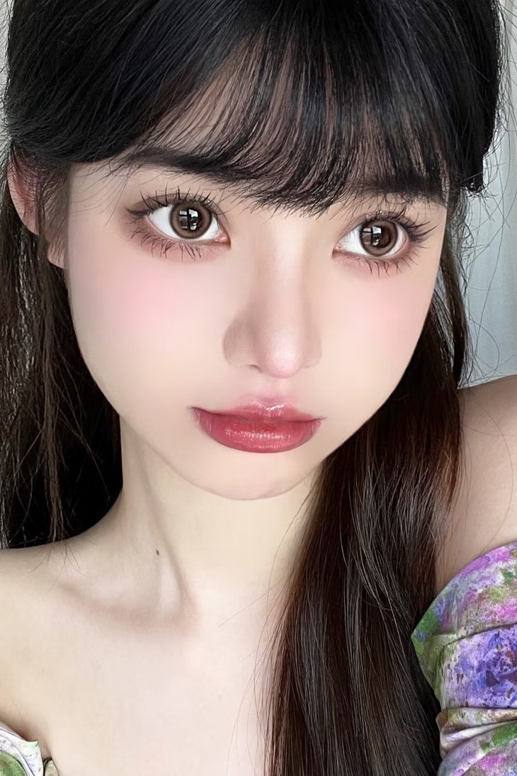 MIMIPARK美瞳 半年抛隐形眼镜 桃子酿 14.2mm 1副/2片 左右度数可不同 - VVCON美瞳商城