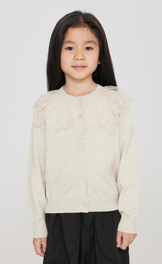 jnby  23年秋款  甜美混纺短款开襟毛衫  1N7313070 商品图6