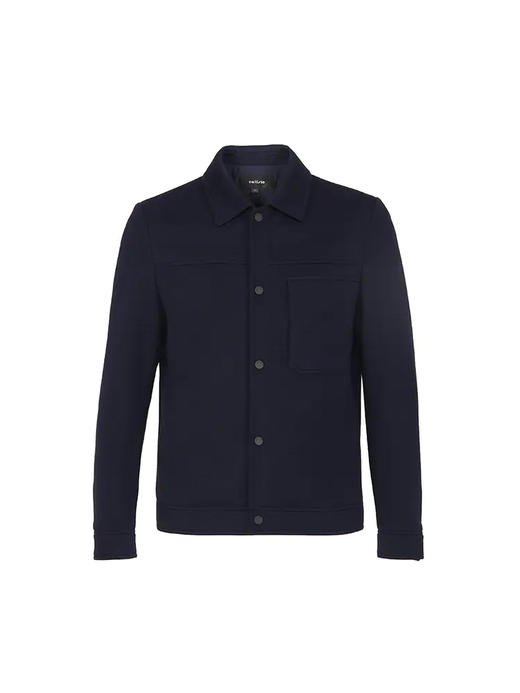 callisto藏青弹力针织翻领夹克 FRFEJ105C 商品图3