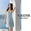 遐性感睡衣女法国缎仿真丝修身显瘦家居服美背V领礼服式吊带睡裙 商品缩略图2