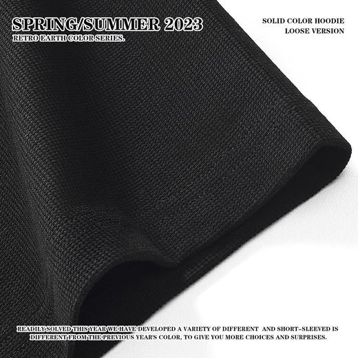 RS男装|2023夏季新款华夫格翻领日系宽松潮流百搭休闲男士短袖T恤 商品图3